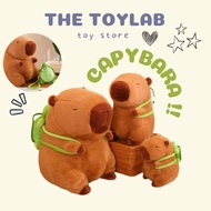 Capybara Teddy Bear with Turtle Backpack, Lovely Soft The Toy Lab Stuffed Doll, Capybara Simulation 
