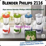 Blender Philips HR 2116 Merah Glass Jar