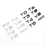 T0 T3 T4 T5 T6 T8 AWD V8 logo Rear trunk emblem Back sticker for VOLVO C30 XC40 XC60 XC90 S40 S60 S8