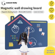 LemonU Baby Magnetic Whiteboard Sticker Wall 88*120cm Papan Graffiti Kanak-kanak Magnetik
