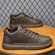 防滑防水休閒百搭潮鞋廚師皮鞋（H19棕色）[尺碼：39-44][下單後聯絡客服確認發貨尺碼]#F288003076