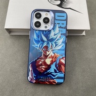 Anime characters blue electroplating hot silver Phone Case For iPhone 15 Pro Max 14 ProMax 13 12 12Pro 11 Shockproof Phone soft border hard case Mobile phone protective case
