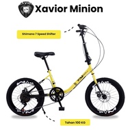 Sepeda City Bike 20 inch Xavior Pym Minion.RB 7 Speed YELLOW