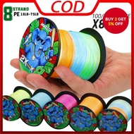 X8 PE Braided Fishing Line 100m/300m - 8-Strand Braid for Freshwater & Saltwater, 16-75lb Test