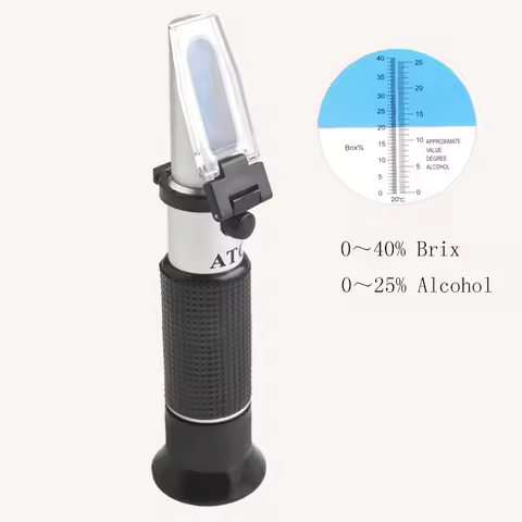 Alcohol wort specific gravity refractometer 0~ 40% sugar content 0~ 25% beer juice wine sugar tester