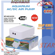 pompa udara AC DC AQUAMAN WP 6603 ACDC WP6603 aerator 2 lubang