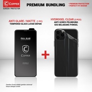 Iphone XR- COPPER Bundling TG Matte &amp; Hydrogel Clear