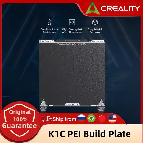 Creality K1C PEI Build Plate/ Smooth PEI Build Plate Without soft magnetic sticker 235x235mm Printin