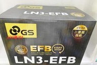 §99電池§  EFB LN3 70Ah N70 GS 杰士 汽車電瓶 L3 12V 70安培 怠速熄火啟停車