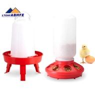 Top Filling Chick Feeder and Waterer Kit , Chick Feeder and Waterer with 3 Heights Adjustable Legs f