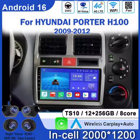 Android Car Radio For HYUNDAI PORTER H100 2009-2012 CarPlay Auto Stereo Multimedia Video Player GPS 