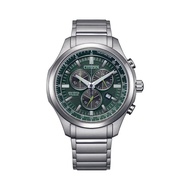 CITIZEN CHRONOGRAPH GMT ECO-DRIVE GREEN DIAL MEN'S WATCH AT2530-85X