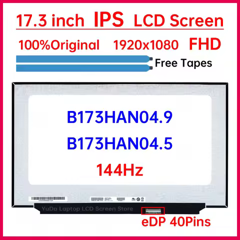 17.3" 144Hz Laptop LCD Screen B173HAN04.9 B173HAN04.5 For ASUS TUF FA706 FA707 FX705 FX706 FX707 Dis
