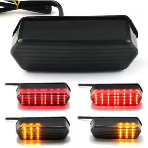 Motorcycle LED Tail Light with Turn Signals Rear Brake Stop Light for 2014-2018 Honda Grom MSX 125 S
