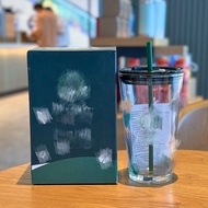 2026starbk|Classic Silicone Glass Cup 450-550ml Straw Cup