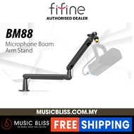 FIFINE BM88 Microphone Boom Arm, Low Profile Adjustable Stick Microphone Arm Stand with Desk Mount C