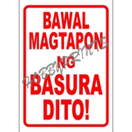 ✇Laminated Signages | Bawal Magtapon ng Basura | Signage | Sign Boards