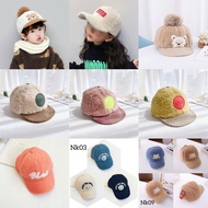Sheep wool baseball cap, collection of autumn and winter hats for 2-3 year olds