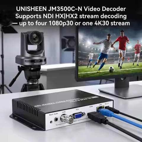 UNISHEEN JM3500C-N 4K UHD RTSP RTMP SRT UDP H.265 H.264 Muti-Viewer VGA HDMI CVBS Transmitter NDI HX