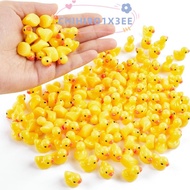 CHIHIRO1X3EE 100pcs Mini Resin Ducks, DIY Bulk Little Duck Tiny Duck, Yellow Micro Landscape Decorat