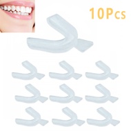 10pcs Silicone Mouth Guard Teeth Whitening Protector Night Guard Mouth Trays Mouth Guard Bruxism Non