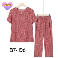 Bộ đồ họa tiết đơn giản chất liệu Mango dành cho người trung niên B07