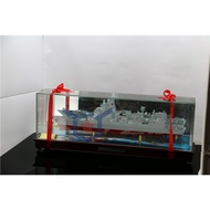 Simulation 052C Ship Model 151 Zhengzhou Destroyer Model Ship Exhibits Military Model