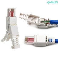 QIANZHI RJ45 Connector 8P8C Portable Connectors Tool-less CCTV CAT6