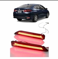 Honda City GM6 2017-2020 Rear Reflector  Bumper Reflector  Led DRL Fog Light Bar