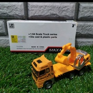 mainan diecast truk excavator anak edukatif - diecast truk kontruksi excavator