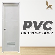 KRZ PVC 60cm x 210cm Bathroom Door Set (With Door Jamb Hinges and Door Knob)