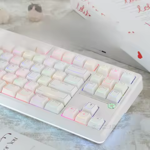 Light edge line light-transmitting keycap Original PBT + PC simple white magnetic axis wooting mecha