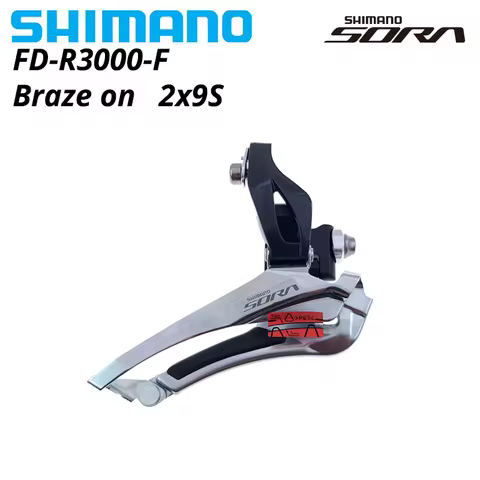 SHIMANO SORA R3000 2x9 Speed Front Derailleur Road Bike Band Mount FD-R3000-F 2x9s Braze On Clamp Ba