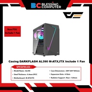 DARKFLASH AL390 M-ATX Non PSU Casing Includes 1 Fan - Black