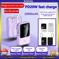 Mini Power Bank 20000 mAh Power bank large-capacity charging treasure Fast Charging powerbank w Digital Display