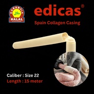 [HALAL] 1 CADDY Spain Edible Sausage Collagen Casing Size 22 x 15m x 35 pcs - EDICAS