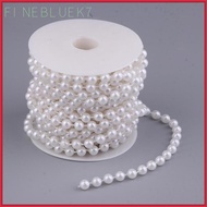 [finebluek7] 10m/32ft/10.9yard Per Roll Pearl Bead Chain, for DIY Christmas Tree, Party