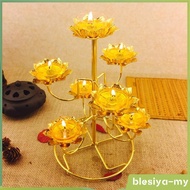 [BlesiyaMY] Vintage Style Lotus Carved Candle Stand Buddha Butter Lamp Holder Candlestick Ancestral 