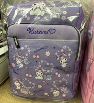 只此一個  size L 22 l 全新Sanrio Kuromi紫色返學書包  輕身防水護脊  間隔實用  特價$499  包順豐智能櫃，或順豐店取，入袋  即買即寄