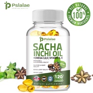 SACHA INCHI OIL - Contains Omega 3, 6, 9 and Vitamin E - Supports heart health, balances cholesterol levels, supports glucose metabolism and absorption - Vegetarian capsules