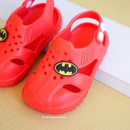[AO] Snap On Character Clogs Crocs Style for 2-5 YO Boys Thor Spiderman Superman Captain Batman