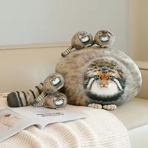 18cm Adorable Pallas's Cat Plush Toys Movie Stuffed Animals Body Pillow - Perfect for Kawaii Throw P