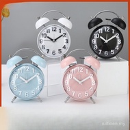 Jam Penggera Dwi Loceng Super Kuat dengan Dail 3D, Jam Meja Kanak-Kanak Estetik Tinggi