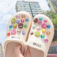 jibits Set for slippers 28pcs Cartoon Colors Funny M&M Jibitz Shoe Buckle Pin Decoration Charm Cute 