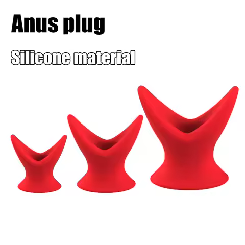 Silicone Hollow Anal Plug Stretch Expander, Soft Flexible Dilator Trainer for Beginners, Open Design