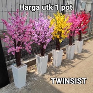 TERMURAH Pohon Sakura Plastik Artificial Palsu Tinggi 120 cm / Bunga Sakura Plastik / Pohon Hias Pla