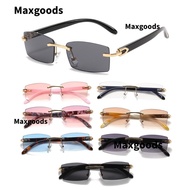 MAXGOODS Punk Sunglasses Men Women Gradient Frameless Fashion Shades