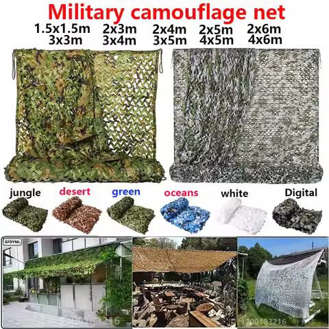 Military camouflage net gazebo camouflage net shade net garden decoration net green jungle camouflag