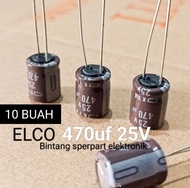 (10 Buah) KAPASITOR ELCO 470UF 25V CAPACITOR ELCO 470UF 25V KAPASITOR 470UF 25V CAPACITOR 470UF 25V
