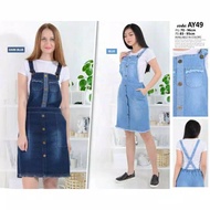 Set inner skirt overall jeans material AY-49